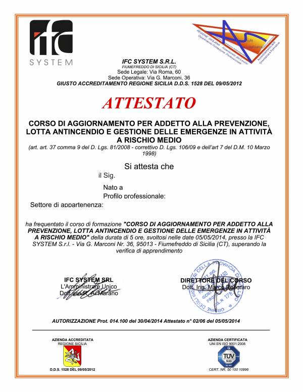 OBBLIGO DI CONSERVARE GLI ATTESTATI DELLA FORMAZIONE IN CAPO AL DATORE